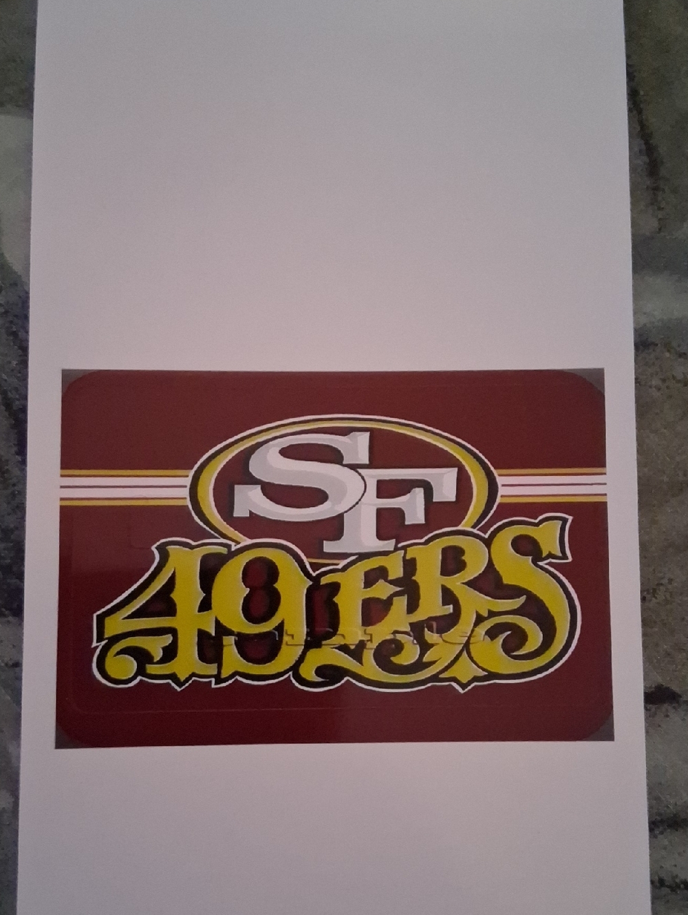 San Francisco 49ers Logo Decal - Red and Gold Debit Card Sticker
